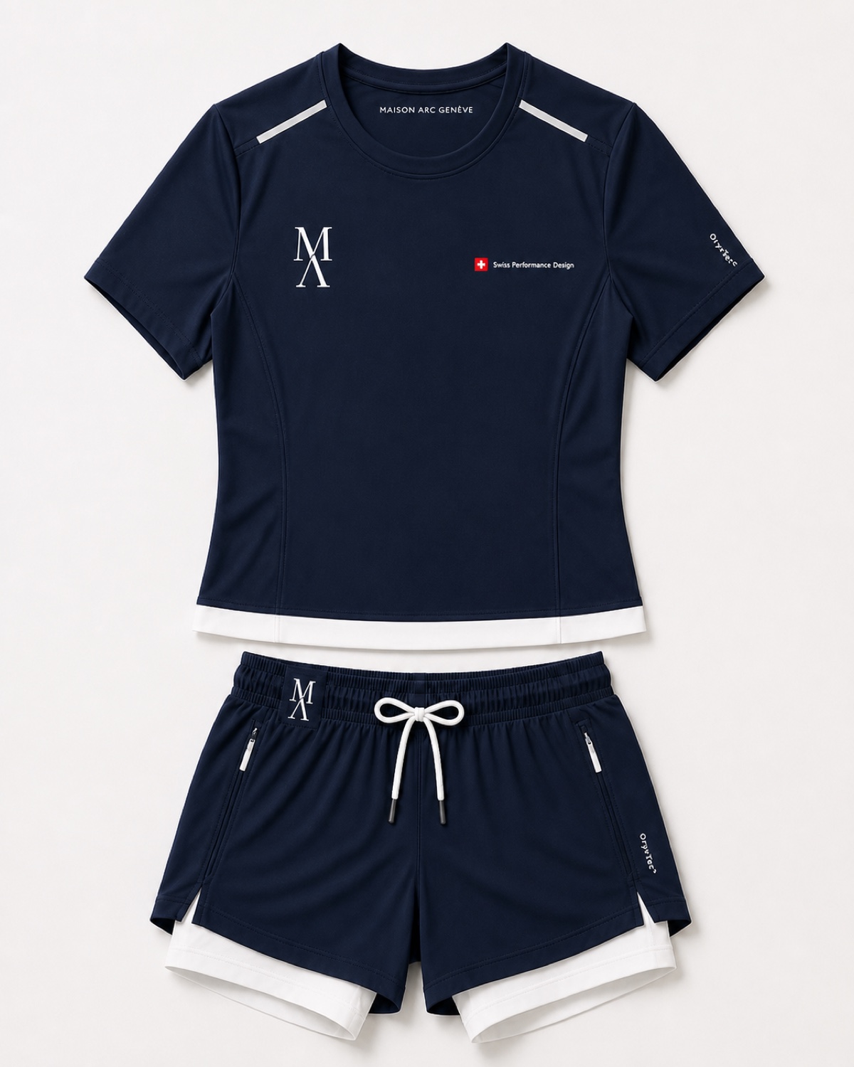 Running-Set für Damen in Navy / White – Designvorschau